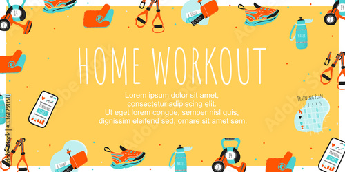 Template poster home workout