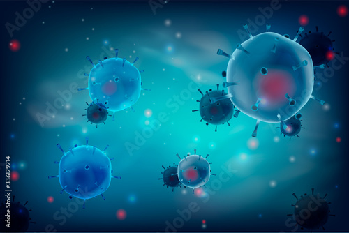 llustrations concept coronavirus COVID-19. virus wuhan from china. Stop Covid-19. 