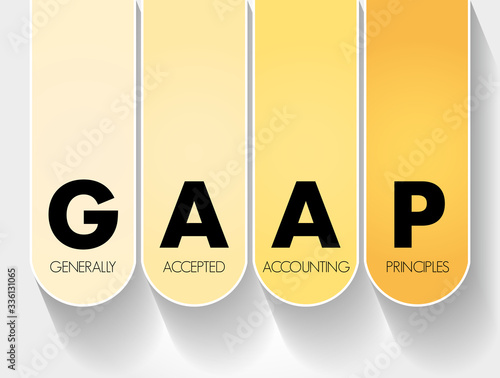 GAAP - Generally Accepted Accounting Principles acronym, business concept background