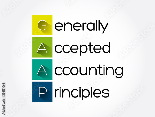 GAAP - Generally Accepted Accounting Principles acronym, business concept background