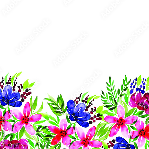 Watercolor Floral Multi-Purpose Background for Anniversary, birthday, wedding and other celebrations