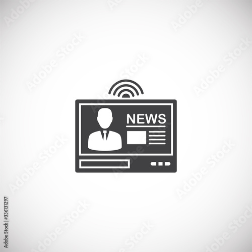 Mass media related icon on background for graphic and web design. Creative illustration concept symbol for web or mobile app