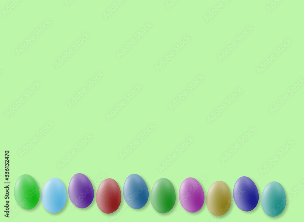 Obraz premium easter eggs background illustration colored