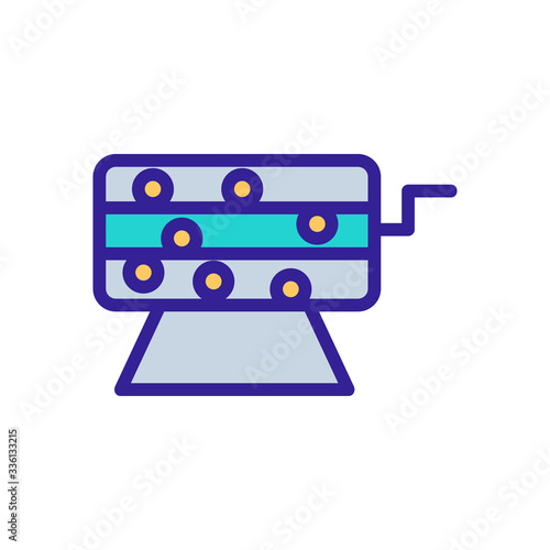 bingo lottery icon vector. bingo lottery sign. color contour symbol illustration
