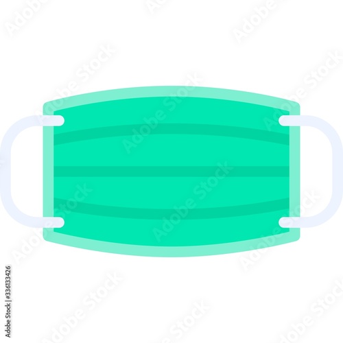 Surgical mask vector illustration, flat style icon
