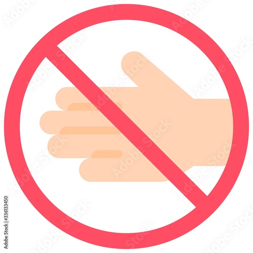 Do not touch sign vector illustration, flat style icon