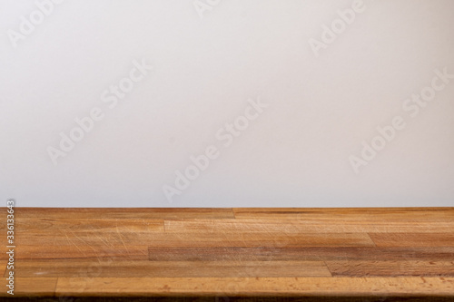 wooden board and white wall