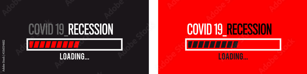 Covid 19 recession loading banner Covid 19 recession loading banner