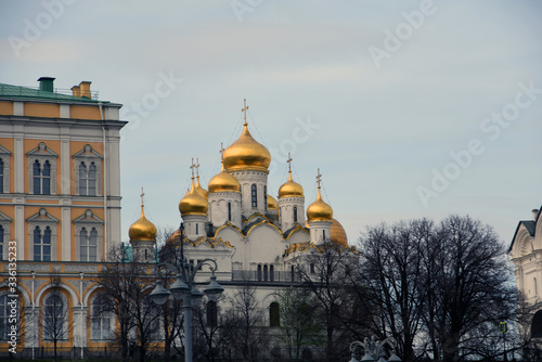  Architecture of Moscow Kremlin. Popular landmark.