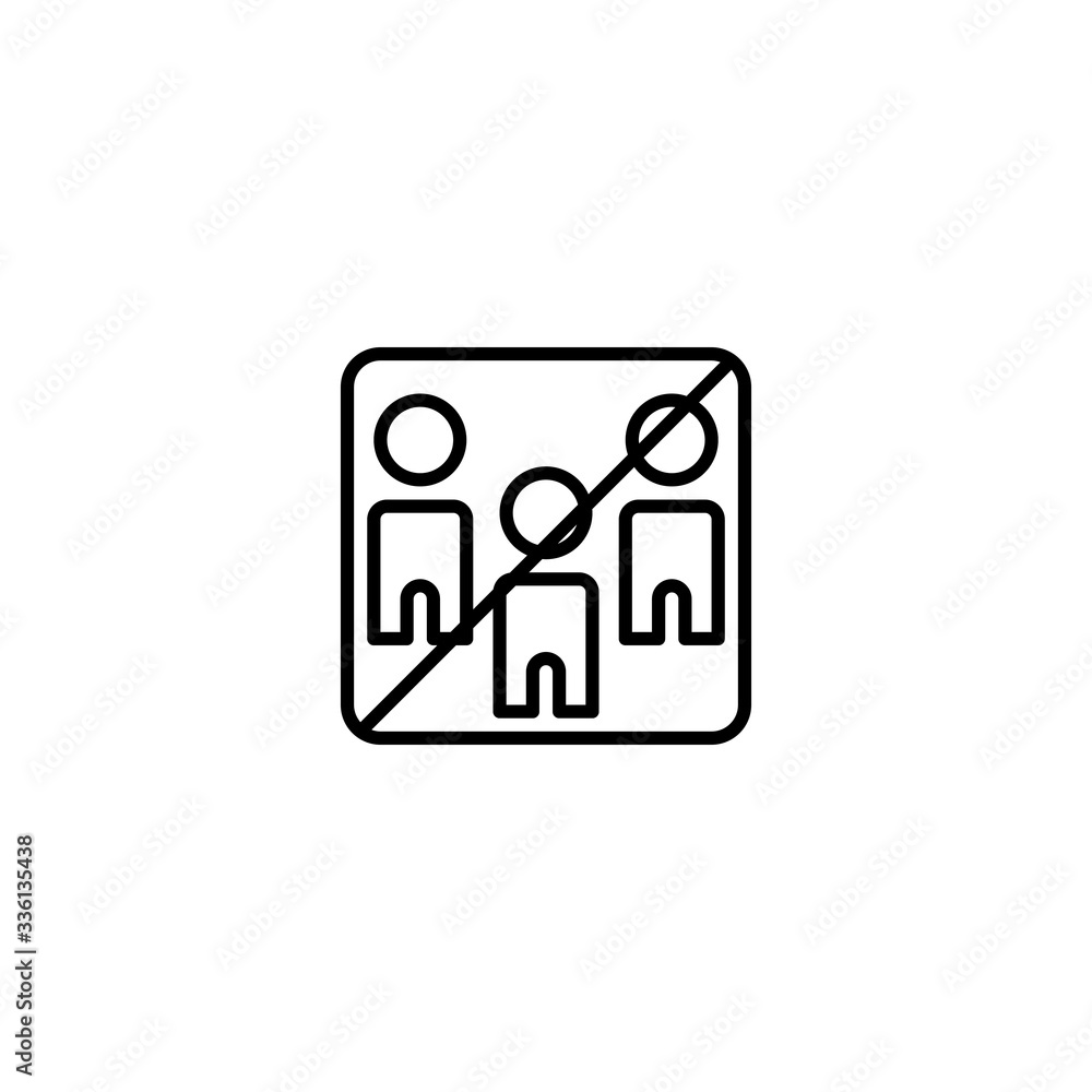 social distancing avoid crowds icon vector illustration social distancing avoid crowds icon vector illustration