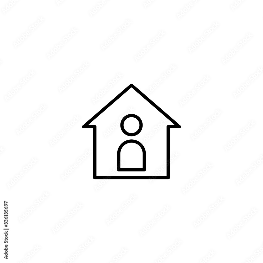 stay at home icon vector illustration stay at home icon vector illustration