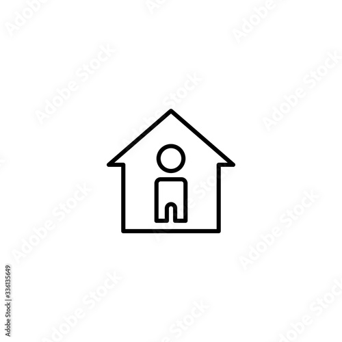 stay at home icon vector illustration