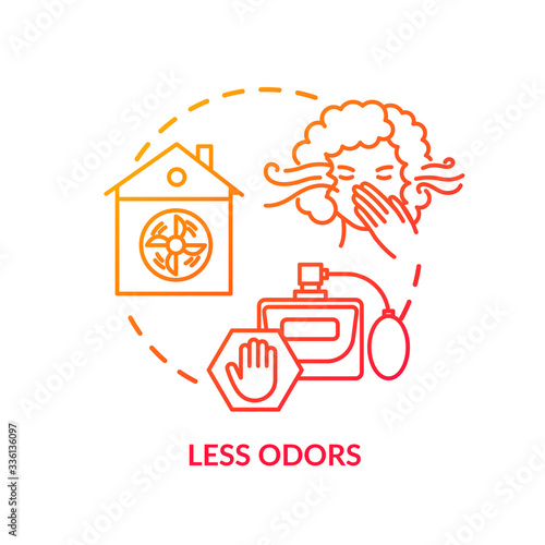 Less odors concept icon. Winetasting advice, degustation tips idea thin line illustration. Attending wine tasting event without perfume. Vector isolated outline RGB color drawing