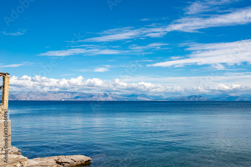 Sealine near Corfu island, Greece.