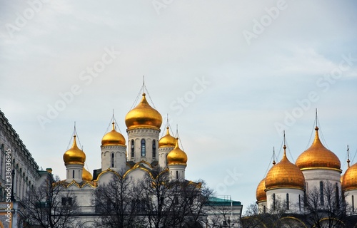  Architecture of Moscow Kremlin. Popular landmark.