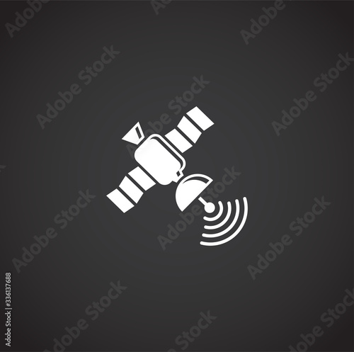 Mass media related icon on background for graphic and web design. Creative illustration concept symbol for web or mobile app