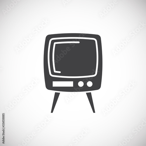 Mass media related icon on background for graphic and web design. Creative illustration concept symbol for web or mobile app