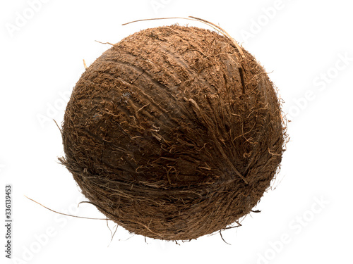 Graphic resources of an isolated coconut object on a white background