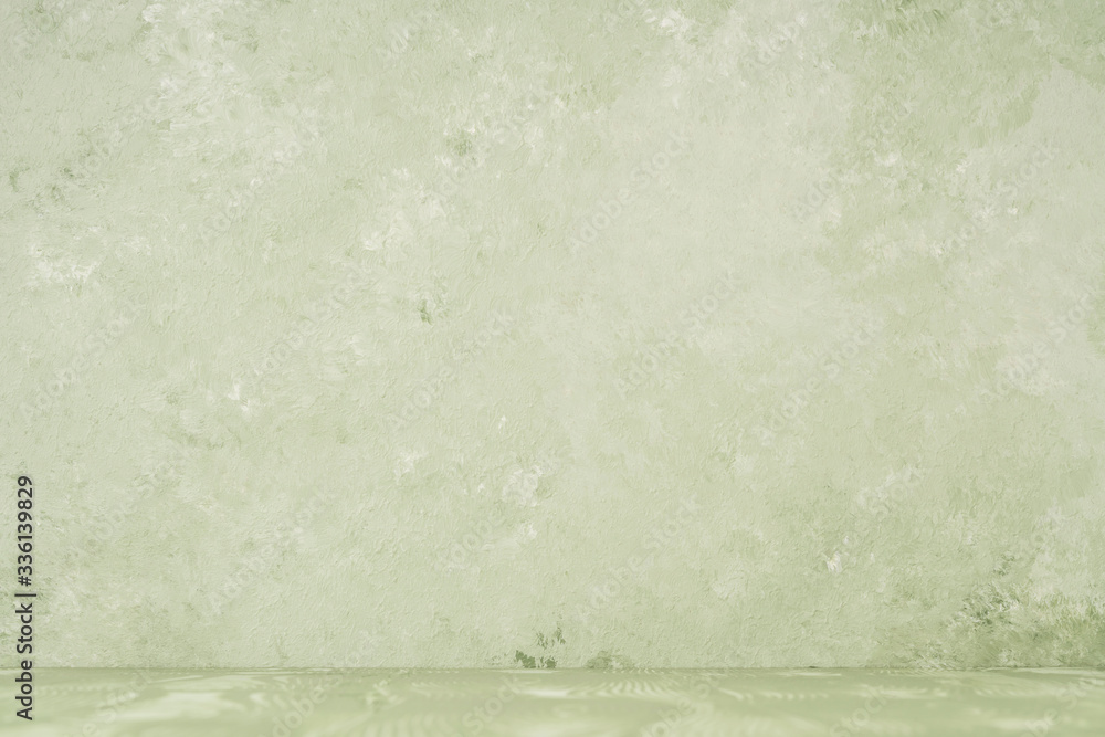 Naklejka premium blank green textured wall background