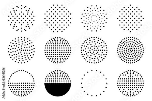 Circle icons collection. Doodle round textured shapes, signs, symbols set. Highlight covers, elements for brand identity