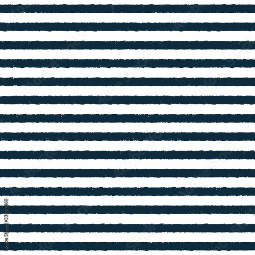 Vector black and white fabric texture. Striped seamless pattern