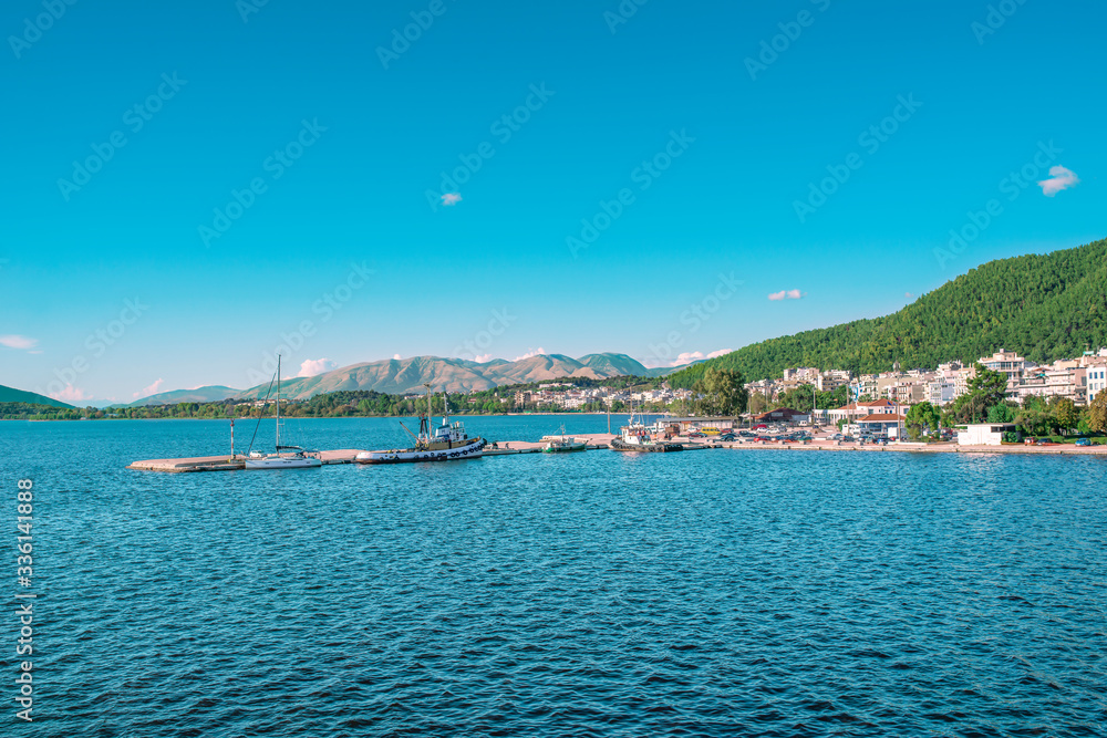 Obraz premium Yachts in Ionian sea.