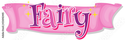 Font design for word fairy enchantment in pink