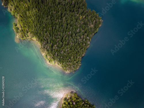 Aerial photo of the Black Lake in National park Durmitor