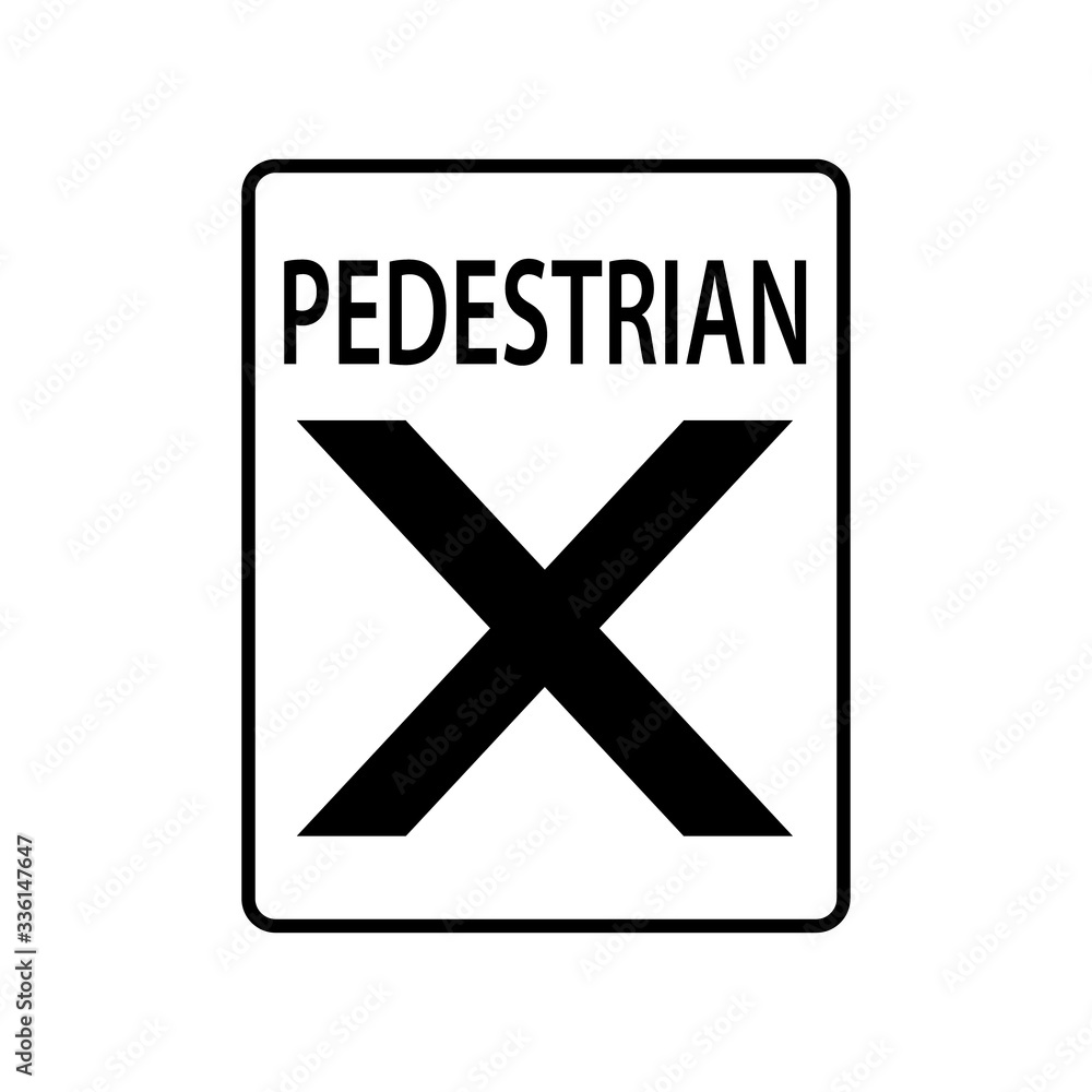 USA traffic road signs. pedestrian crossover . vector illustration USA traffic road signs. pedestrian crossover . vector illustration