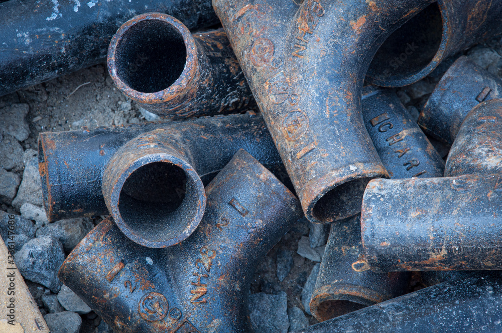 close up of a rusty metal pipes close up of a rusty metal pipes