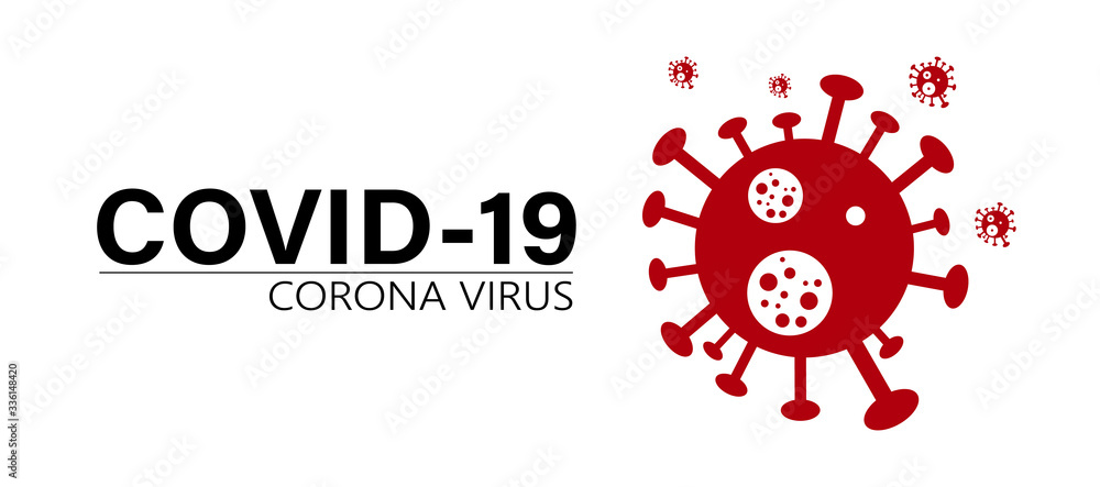 Covid-19 Symbol, vector Illustration, Typography Design, Coronavirus