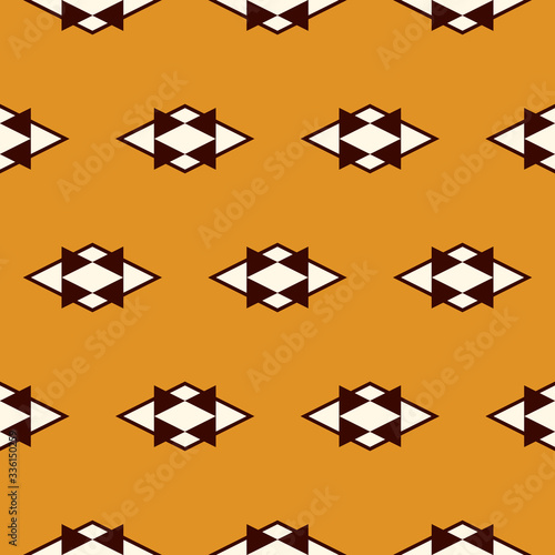 Geometric seamless pattern. Minimal style print. Diamond, rhombus motif ornament. Simple linear geo shapes background