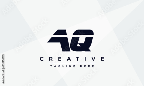AQ Letter Logo Design. Creative Modern A Q Letters icon vector Illustration.