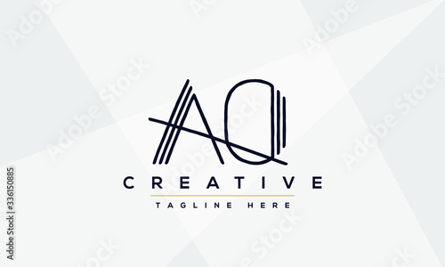 AQ Letter Logo Design. Creative Modern A Q Letters icon vector Illustration.