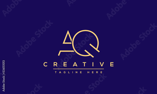 AQ Letter Logo Design. Creative Modern A Q Letters icon vector Illustration.