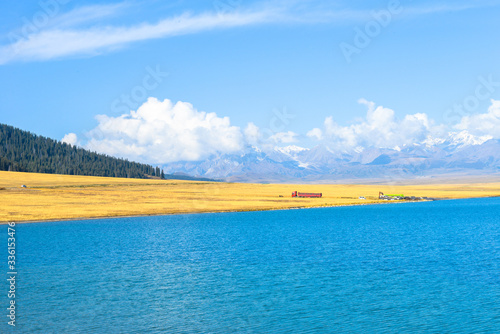 Beautiful landscape of Sayram Lake, Xinjiang, China