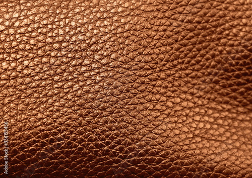 Genuine leather brown. The texture of the material.