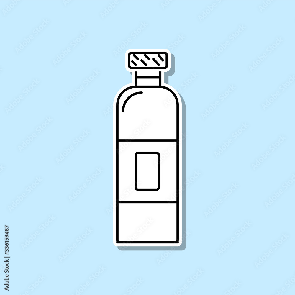 Bottle sticker icon. Simple thin line, outline vector of kitchen icons for ui and ux, website or mobile application Bottle sticker icon. Simple thin line, outline vector of kitchen icons for ui and ux, website or mobile application
