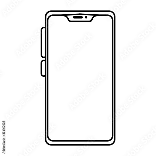 Smartphone design, Cellphone mobile digital phone technology communication and social media theme Vector illustration