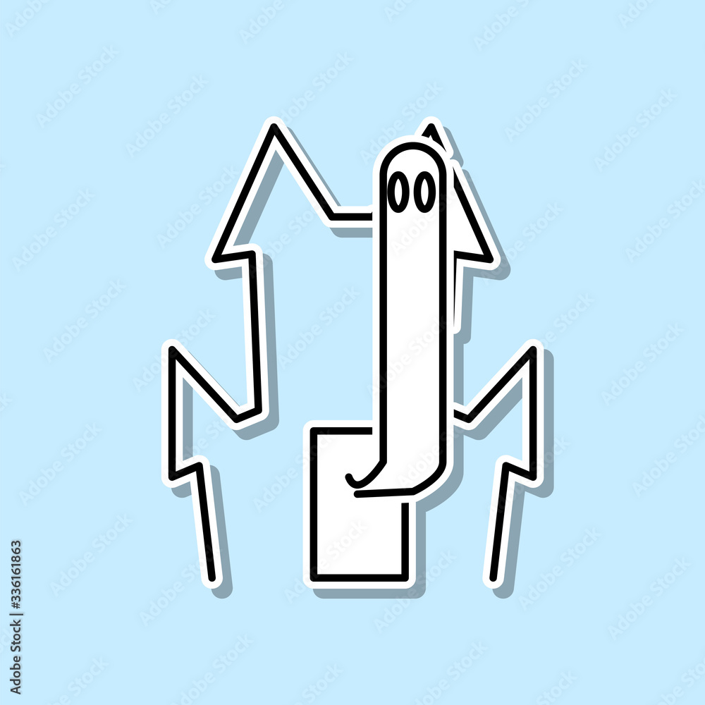 Ghost castle sticker icon. Simple thin line, outline vector of halloween icons for ui and ux, website or mobile application Ghost castle sticker icon. Simple thin line, outline vector of halloween icons for ui and ux, website or mobile application