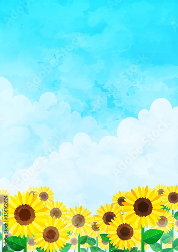 ひまわりのグリーティングカード