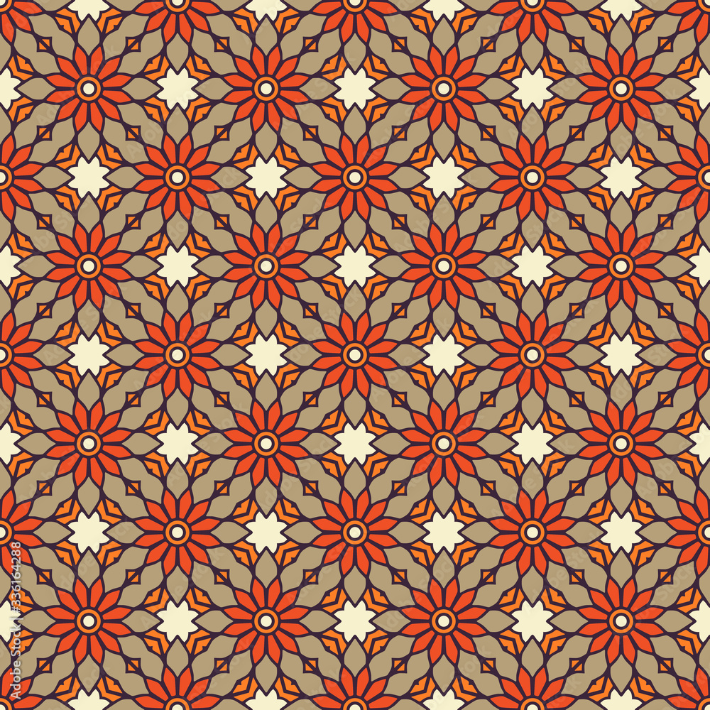 Fototapeta premium Vintage floral seamless pattern