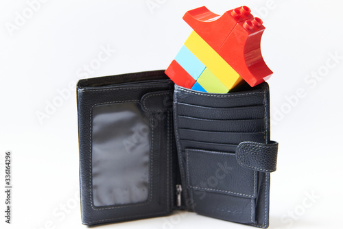 Wallet and invoices for payment for services photo