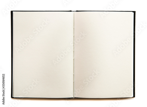 Buch Skizzenbuch geöffnet weiß
