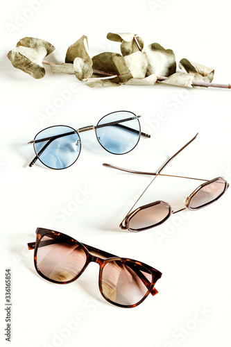 Stylish women's glasses and accessories. Optics store, eye health care.