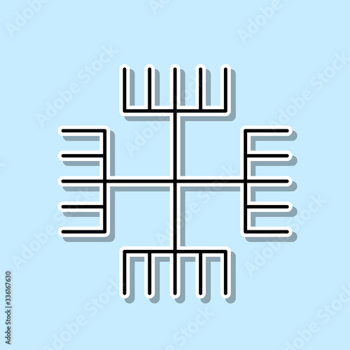 Censer sticker icon. Simple thin line, outline vector of religion icons for ui and ux, website or mobile application