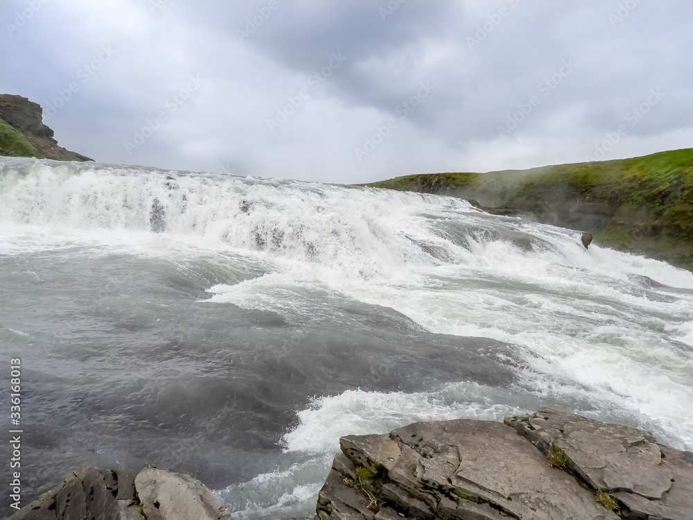 Pristine and powerful Icelandic waterfall Pristine and powerful Icelandic waterfall