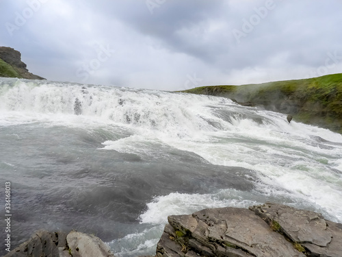 Pristine and powerful Icelandic waterfall