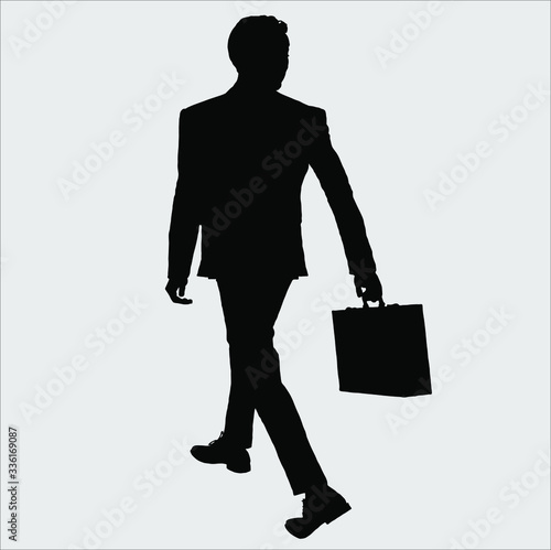 business man with a diplomat in his hands