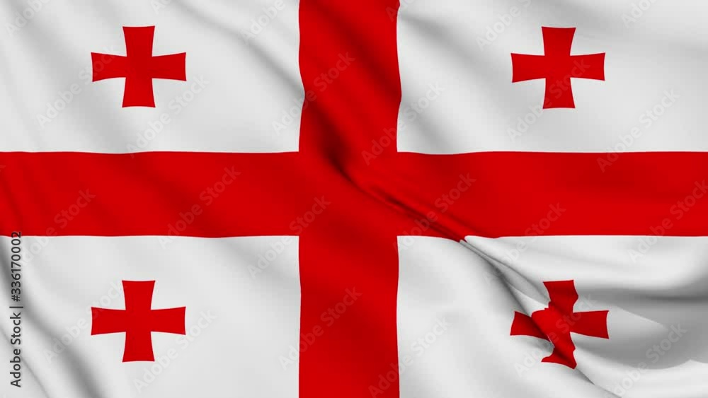 georgia flag is waving 3D animation. georgia flag waving in the wind. National flag of georgia. flag seamless loop animation. 4K georgia flag is waving 3D animation. georgia flag waving in the wind. National flag of georgia. flag seamless loop animation. 4K